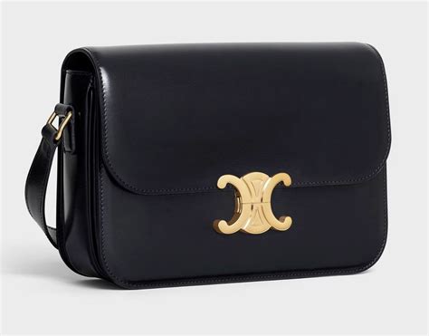 celine tasche schwarz triomphe|WOMEN'S LUXURY BLACK TRIOMPHE HANDBAG .